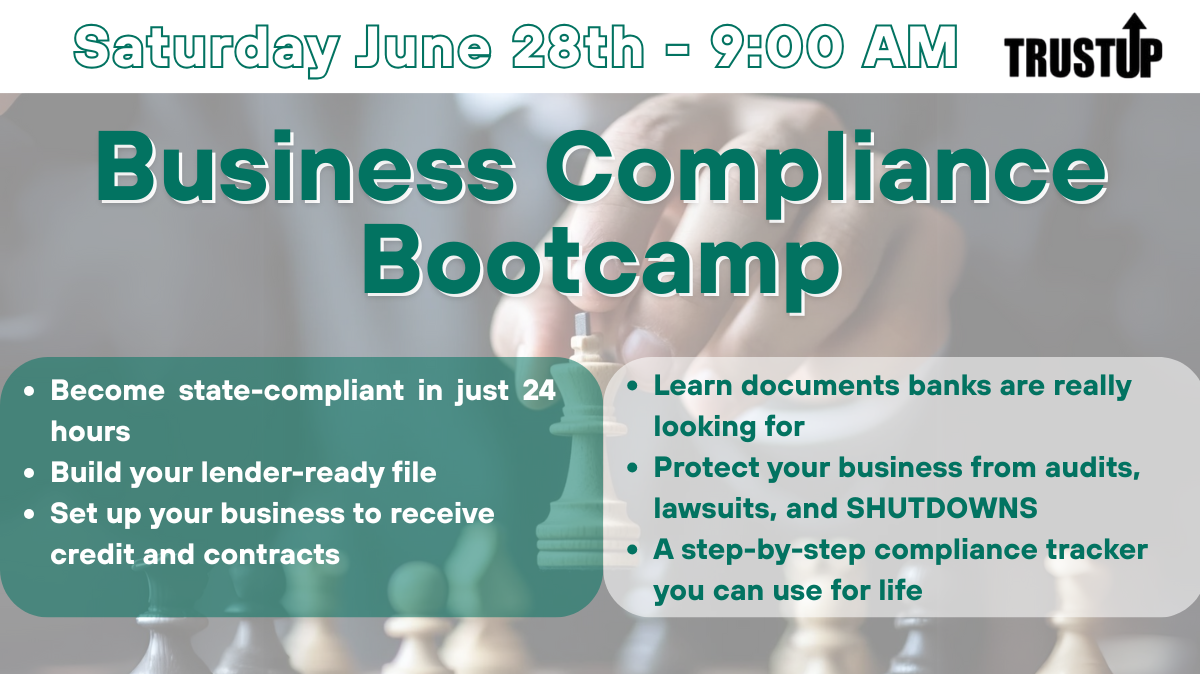 TrustUp Business Compliance Bootcamp